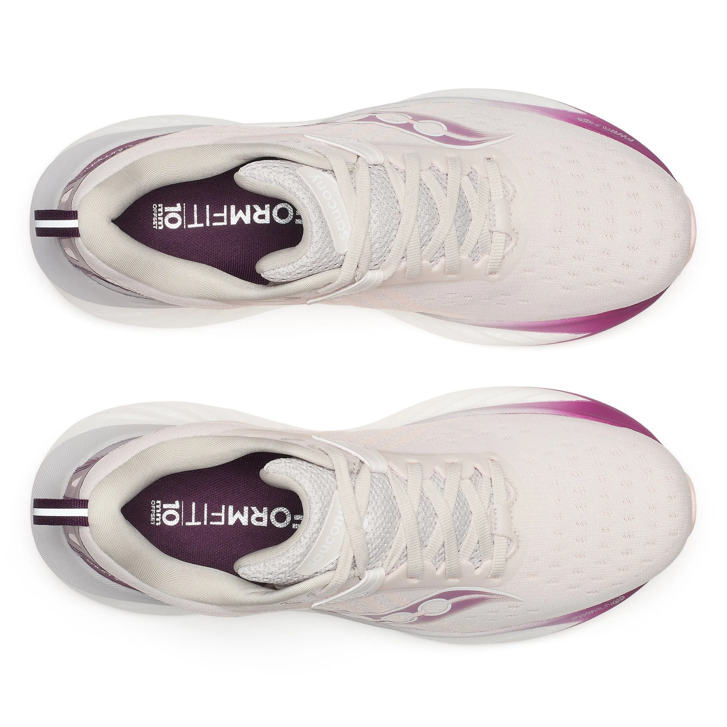 Saucony Damen Triumph 22 Laufschuhe in Mond/Aubergine AW24