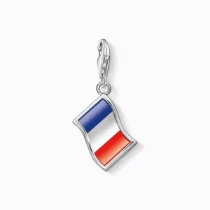 Sterling Silber Emaille Anhänger mit französischer Nationalflagge 1169-603-7 Thomas Sabo Sammelanhänger
