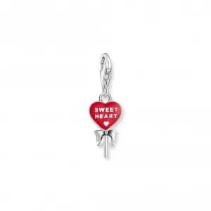 Sterling Silber Emaille Roter Lollipop-Herz Anhänger 2072-664-10 Thomas Sabo Sammelbare Charms