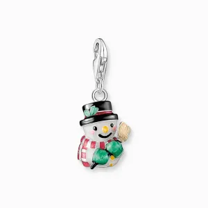 Sterling Silber Emaille Schneemann Anhänger 2195-007-7 Thomas Sabo Sammelbare Charms