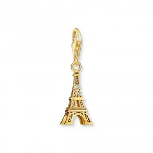 Sterling Silber vergoldetes Zirkonia Eiffelturm-Anhänger 2075-414-39 Thomas Sabo Sammelbare Charms