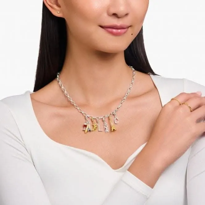 Sterling Silber vergoldetes Zirkonia Eiffelturm-Anhänger 2075-414-39 Thomas Sabo Sammelbare Charms
