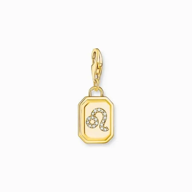 Sterling Silber vergoldetes Zirkonia Zodiac Zeichen Löwe Anhänger 2162-414-39 Thomas Sabo Sammelbare Charms