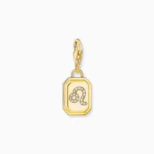 Sterling Silber vergoldetes Zirkonia Zodiac Zeichen Löwe Anhänger 2162-414-39 Thomas Sabo Sammelbare Charms