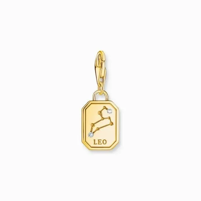 Sterling Silber vergoldetes Zirkonia Zodiac Zeichen Löwe Anhänger 2162-414-39 Thomas Sabo Sammelbare Charms