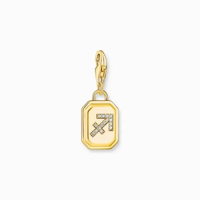 Sterling Silber Vergoldetes Zirkonia Sternzeichen Schütze Anhänger 2156-414-39 Thomas Sabo Sammelbare Charms