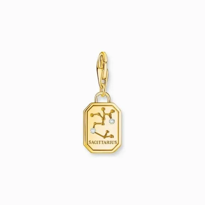 Sterling Silber Vergoldetes Zirkonia Sternzeichen Schütze Anhänger 2156-414-39 Thomas Sabo Sammelbare Charms