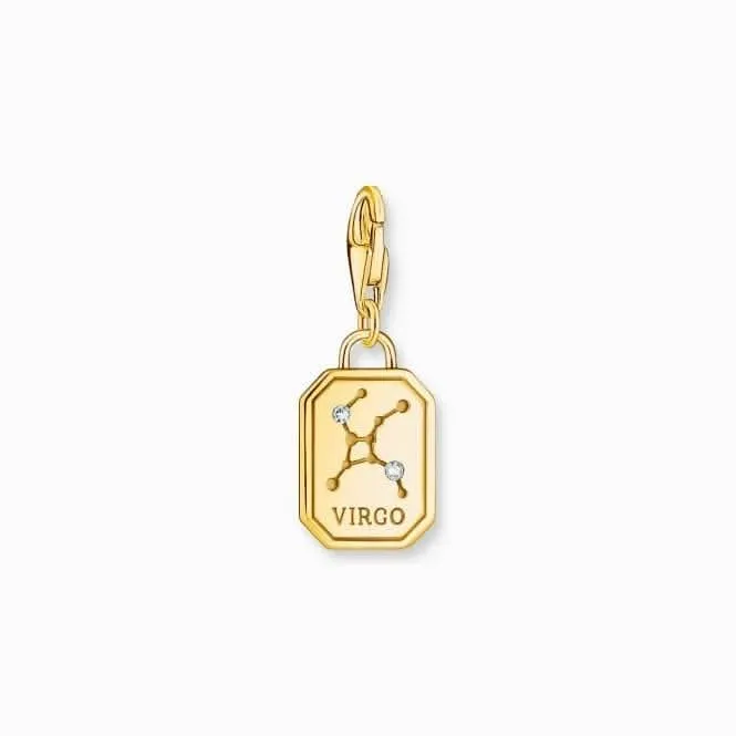 Sterling Silber Vergoldetes Zirkonia Sternzeichen Jungfrau Anhänger 2161-414-39 Thomas Sabo Sammelbare Charms