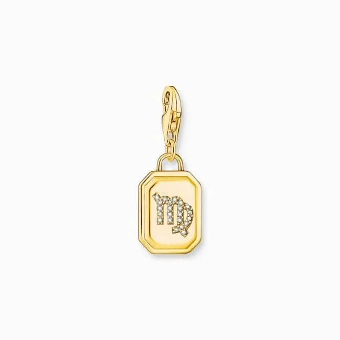 Sterling Silber Vergoldetes Zirkonia Sternzeichen Jungfrau Anhänger 2161-414-39 Thomas Sabo Sammelbare Charms