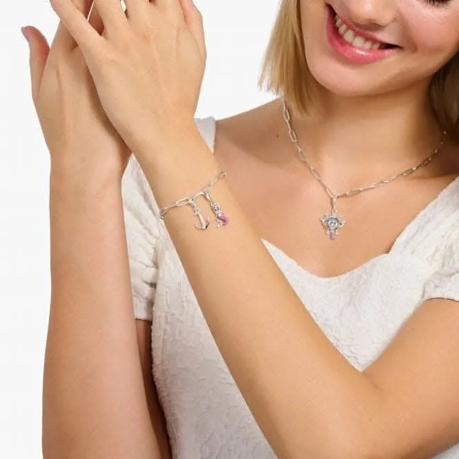Sterling Silber Zirkonia Anker Anhänger 2166-051-21 Thomas Sabo Sammelbare Charms