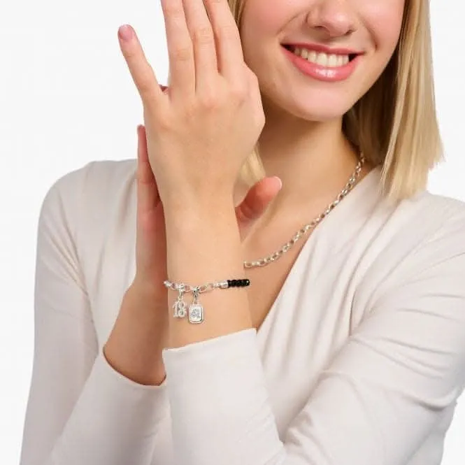 Sterling Silber Zirkonia Nummer 18 Anhänger 2134-051-21 Thomas Sabo Sammelbare Charms