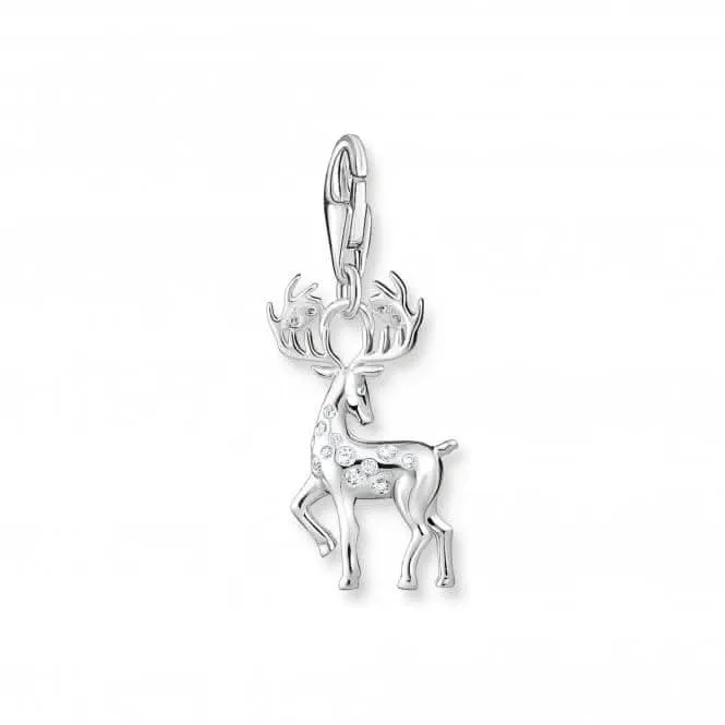 Sterling Silber Zirkonia Weißer Hirsch Anhänger 1910-051-14 Thomas Sabo Sammelbare Charms