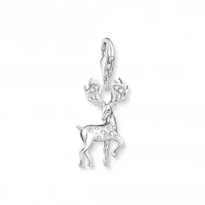 Sterling Silber Zirkonia Weißer Hirsch Anhänger 1910-051-14 Thomas Sabo Sammelbare Charms