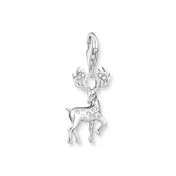 Sterling Silber Zirkonia Weißer Hirsch Anhänger 1910-051-14 Thomas Sabo Sammelbare Charms