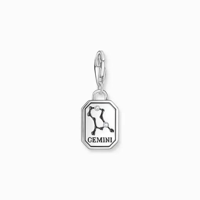 Sterling Silber Zirkonia Sternzeichen Zwillinge Anhänger 2145-643-21 Thomas Sabo Sammelbare Charms