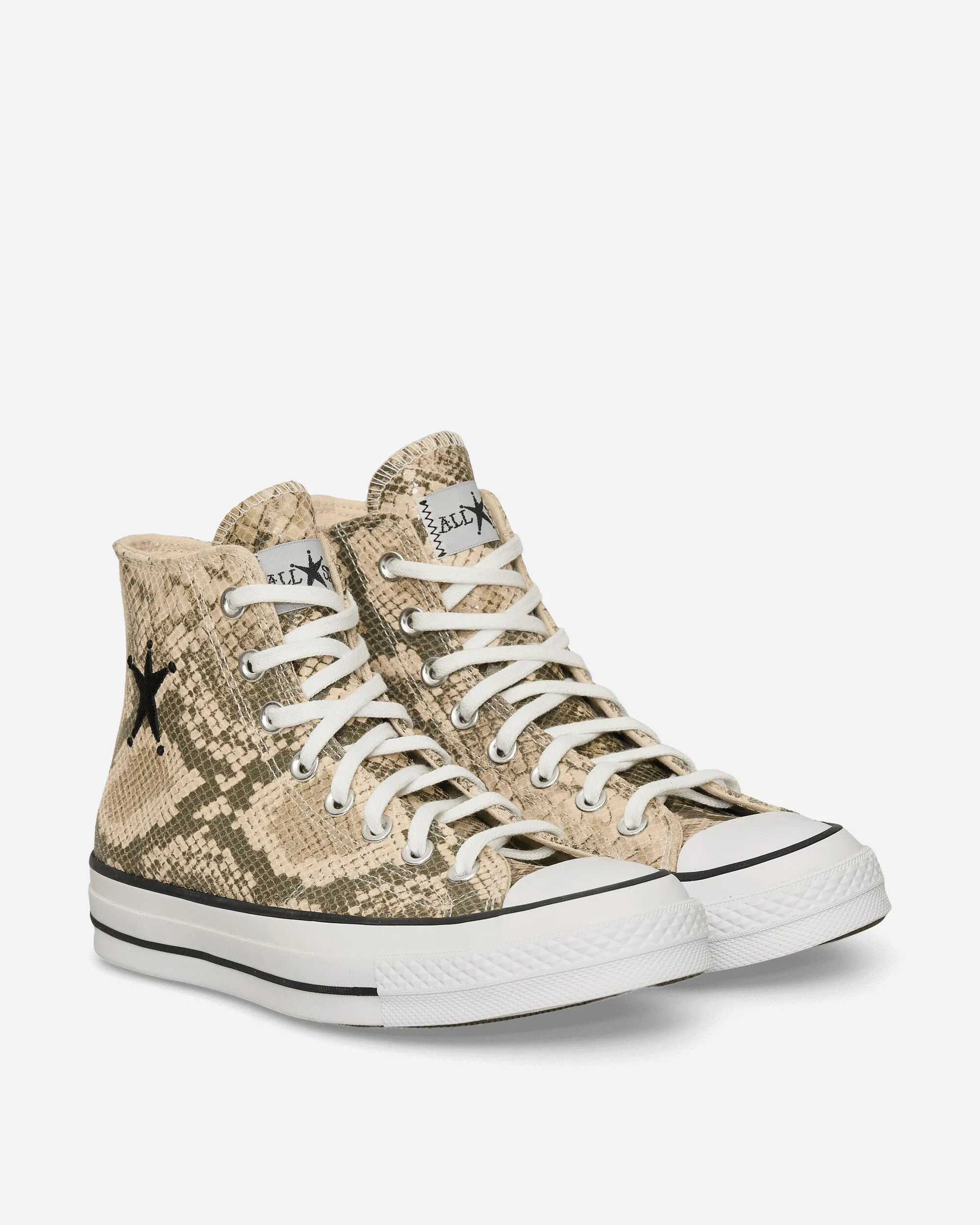 Stüssy Chuck 70 Schlangenleder Sneakers Grau / Schwarz / Silberreiher