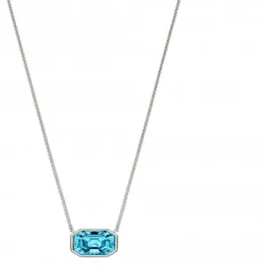 Swarovski Aquamarin Asscher-Schliff Halskette N4358T Anfänge Schmuck