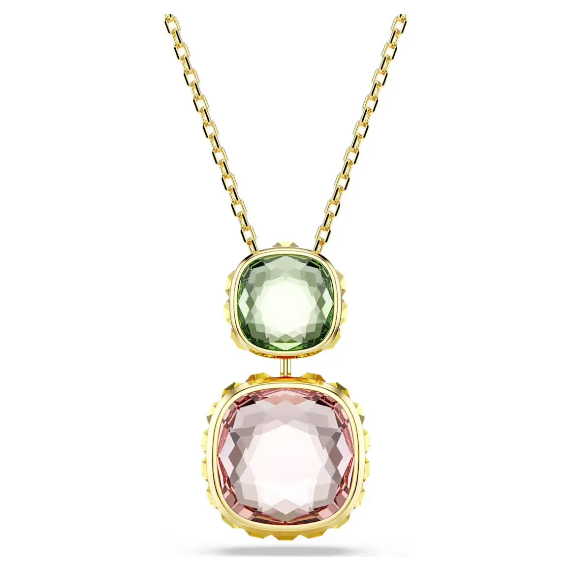 Swarovski Schmuck Chroma Mehrfarbiger Kissenschliff Gold Anhänger