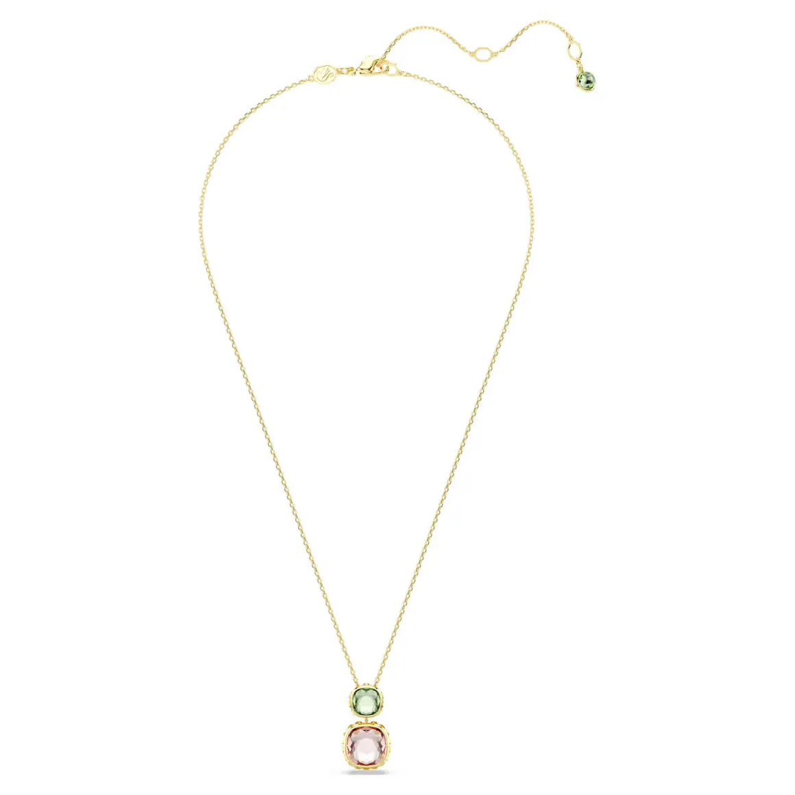 Swarovski Schmuck Chroma Mehrfarbiger Kissenschliff Gold Anhänger