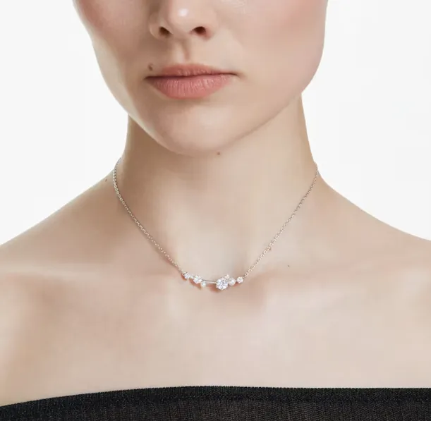 Swarovski Schmuck Constella Perle & Runde Schliffe Silberkette