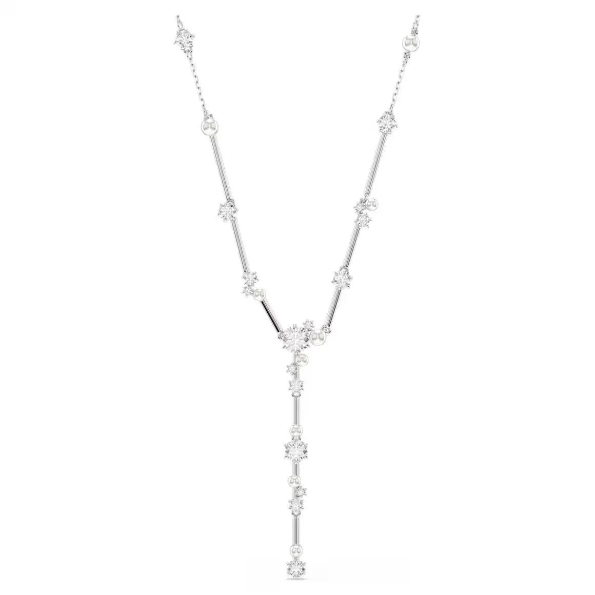 Swarovski Schmuck Constella Perle & Runde Schliffe Silber Y-Halskette