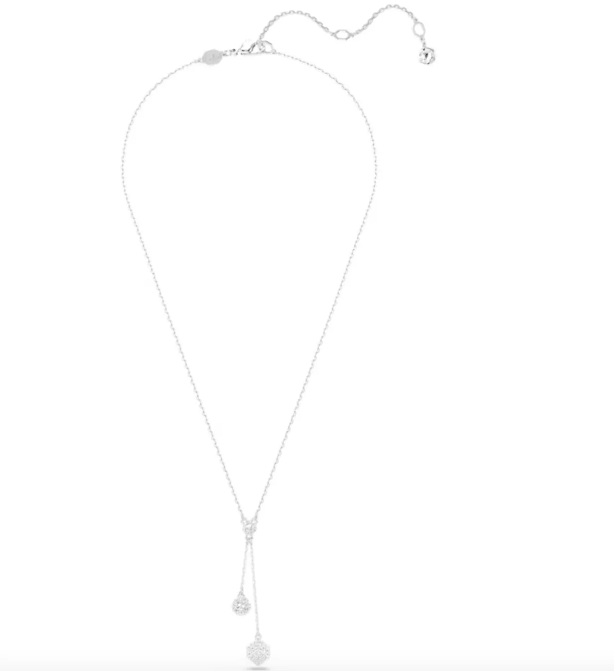 Swarovski Schmuck Dextera Rundschliff, Kugel & Würfel Weiße Halskette