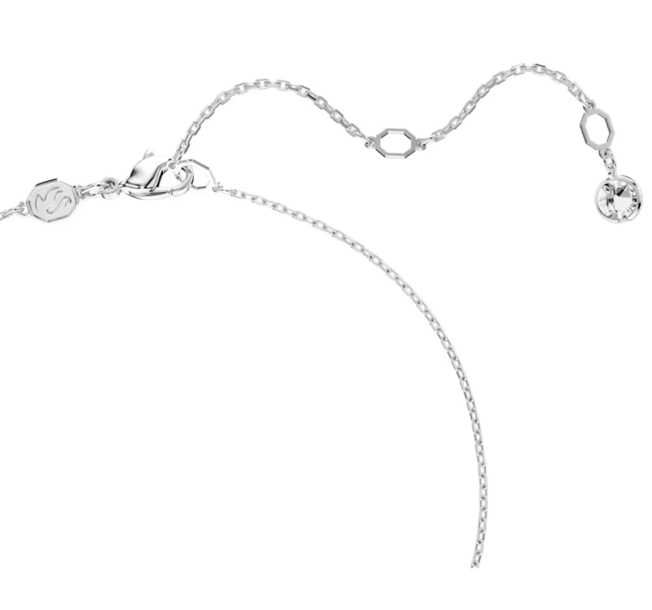 Swarovski Schmuck Dextera Rundschliff, Kugel & Würfel Weiße Halskette