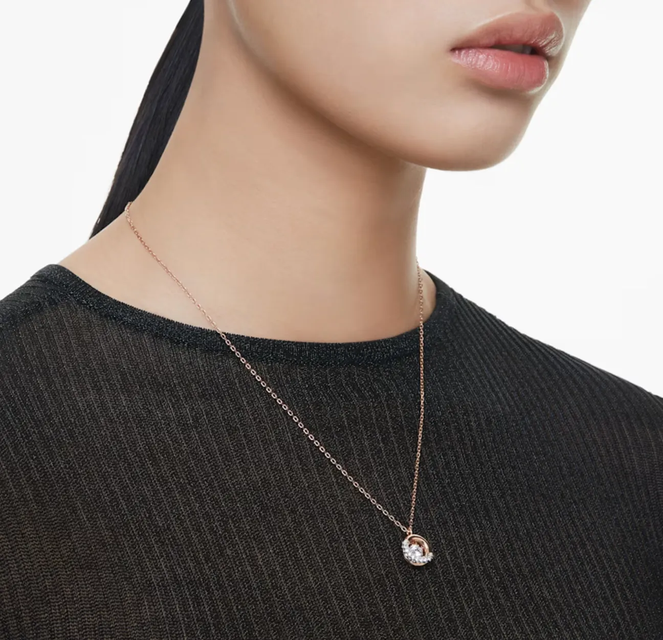 Swarovski Schmuck Dextera Rundschliff Weiß, Roségoldton Anhänger