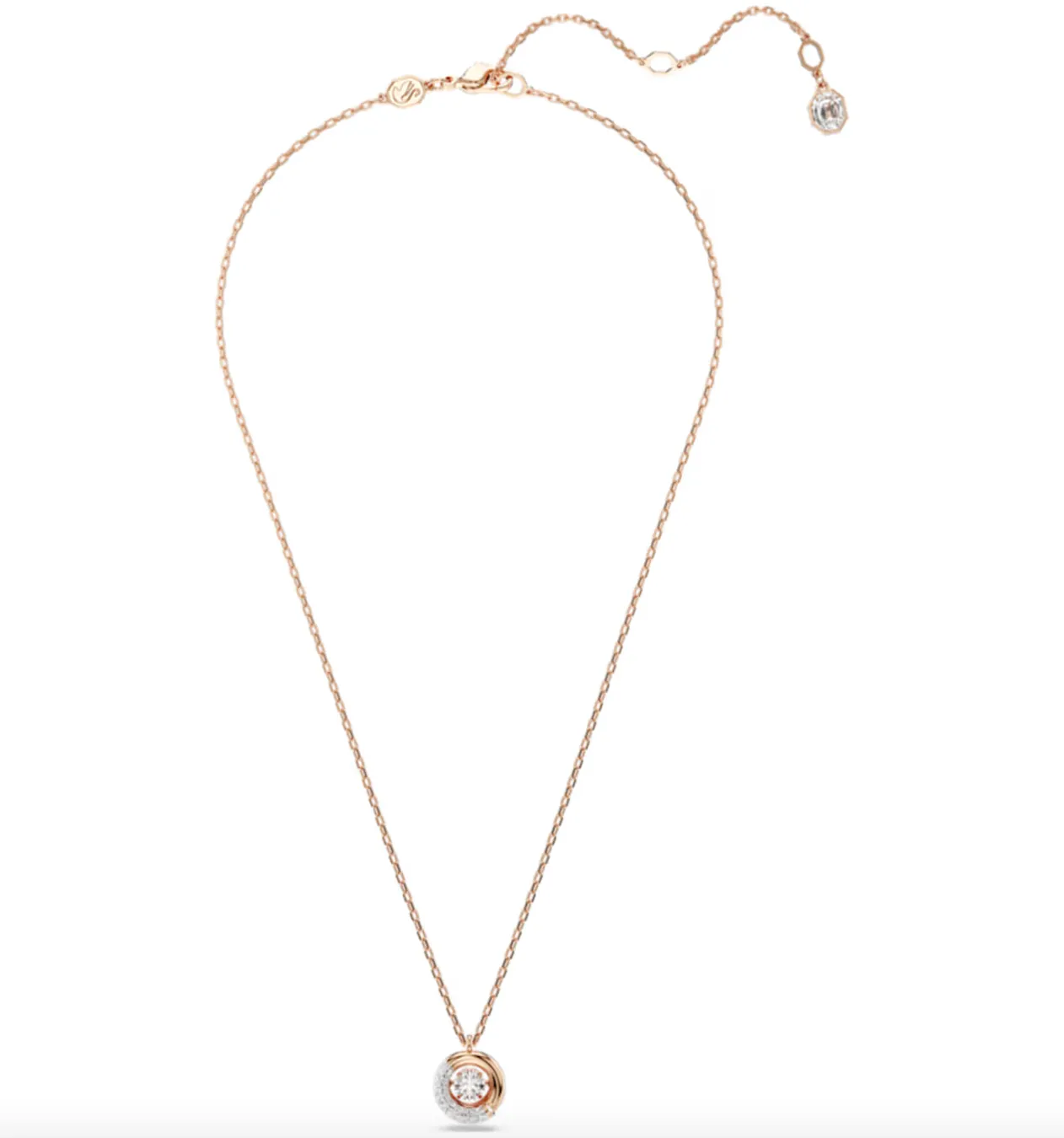 Swarovski Schmuck Dextera Rundschliff Weiß, Roségoldton Anhänger