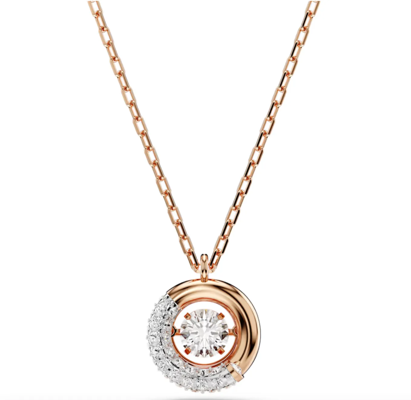 Swarovski Schmuck Dextera Rundschliff Weiß, Roségoldton Anhänger