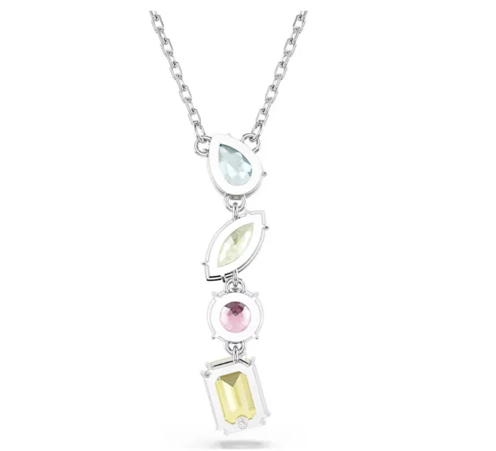Swarovski Schmuck Gema Gemischt geschliffen Mehrfarbig Silber Y Anhänger