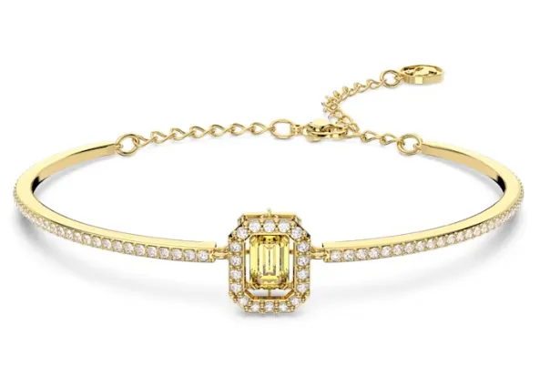 Swarovski Schmuck Gold Millenia Gelbes Achteck Halskette & Armband