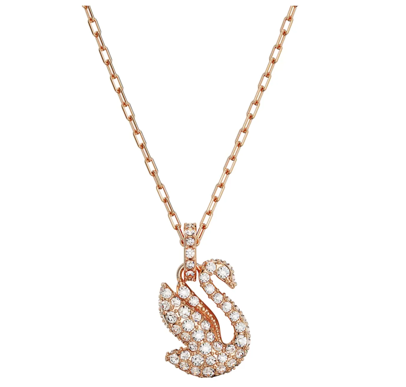 Swarovski Schmuck Ikone Schwan Halskette in Roségold