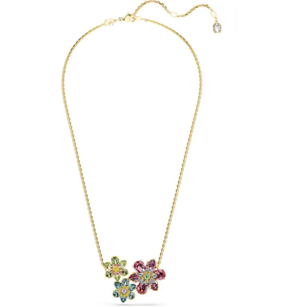 Swarovski Schmuck Idyllia Gemischte Schliff Blume Mehrfarbig Gold Halskette