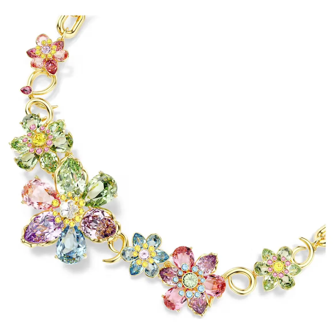 Swarovski Schmuck Idyllia Mehrfarbige Blume Gemischte Schliffe Goldkette
