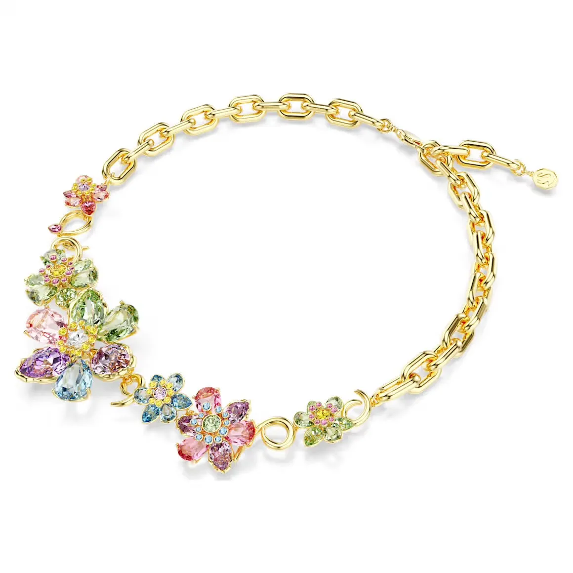 Swarovski Schmuck Idyllia Mehrfarbige Blume Gemischte Schliffe Goldkette