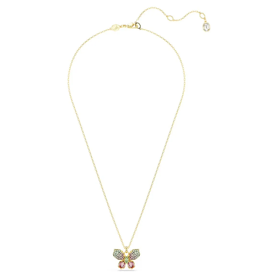 Swarovski Schmuck Idyllia Mehrfarbig Gemischte Schliffe Pavé Schmetterling Goldkette