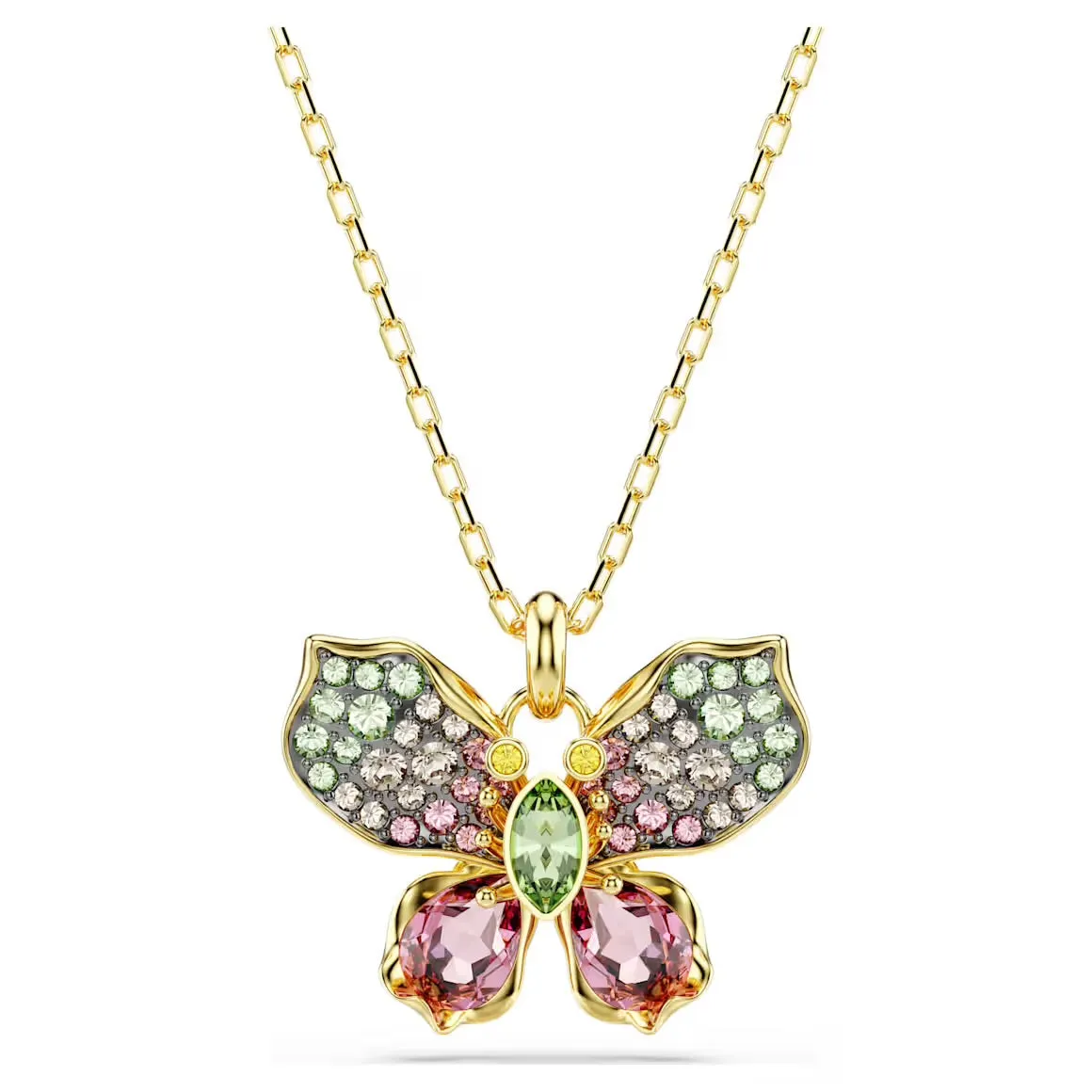 Swarovski Schmuck Idyllia Mehrfarbig Gemischte Schliffe Pavé Schmetterling Goldkette