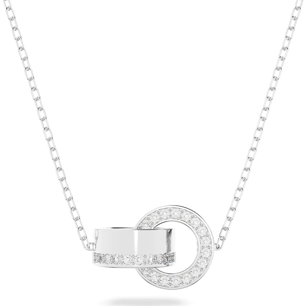 Swarovski Schmuck Swarovski Hohl rhodiniert kleiner weißer Kristall verschlungenes Anhänger