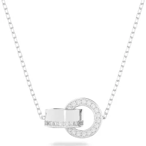 Swarovski Schmuck Swarovski Hohl rhodiniert kleiner weißer Kristall verschlungenes Anhänger