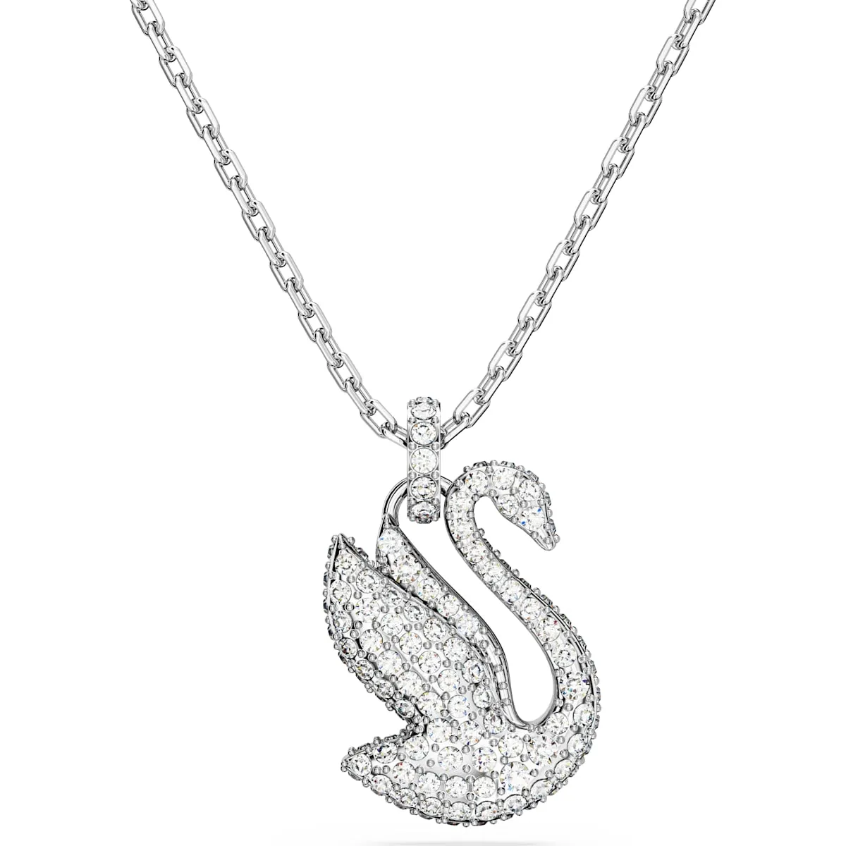 Swarovski Schmuck Swarovski Ikone Schwan Rhodium-beschichtete Weiße Kristall Mittelkette