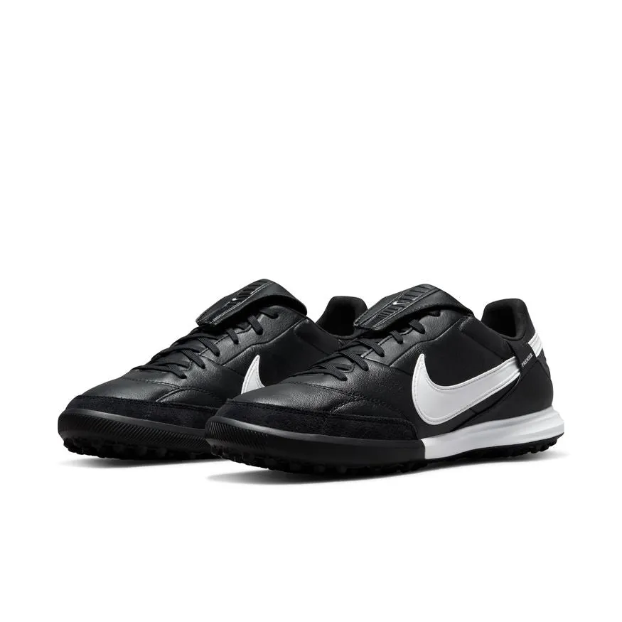 Der Nike Premier 3 Fußballschuh für Kunstrasen - Schwarz/Weiß
