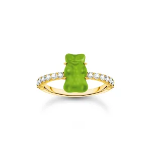 Thomas Sabo Silberschmuck Thomas Sabo Vergoldeter Sterling Silber Haribo Zirkonia Apfelgrün Bärenring