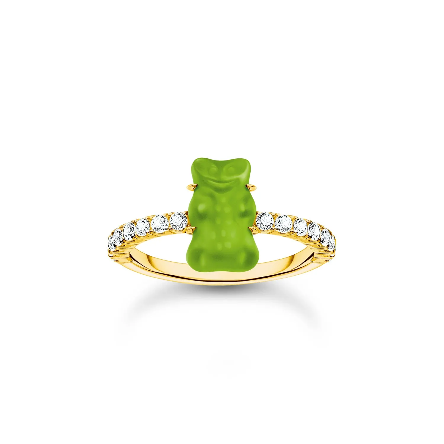 Thomas Sabo Silberschmuck Thomas Sabo Vergoldeter Sterling Silber Haribo Zirkonia Apfelgrün Bärenring