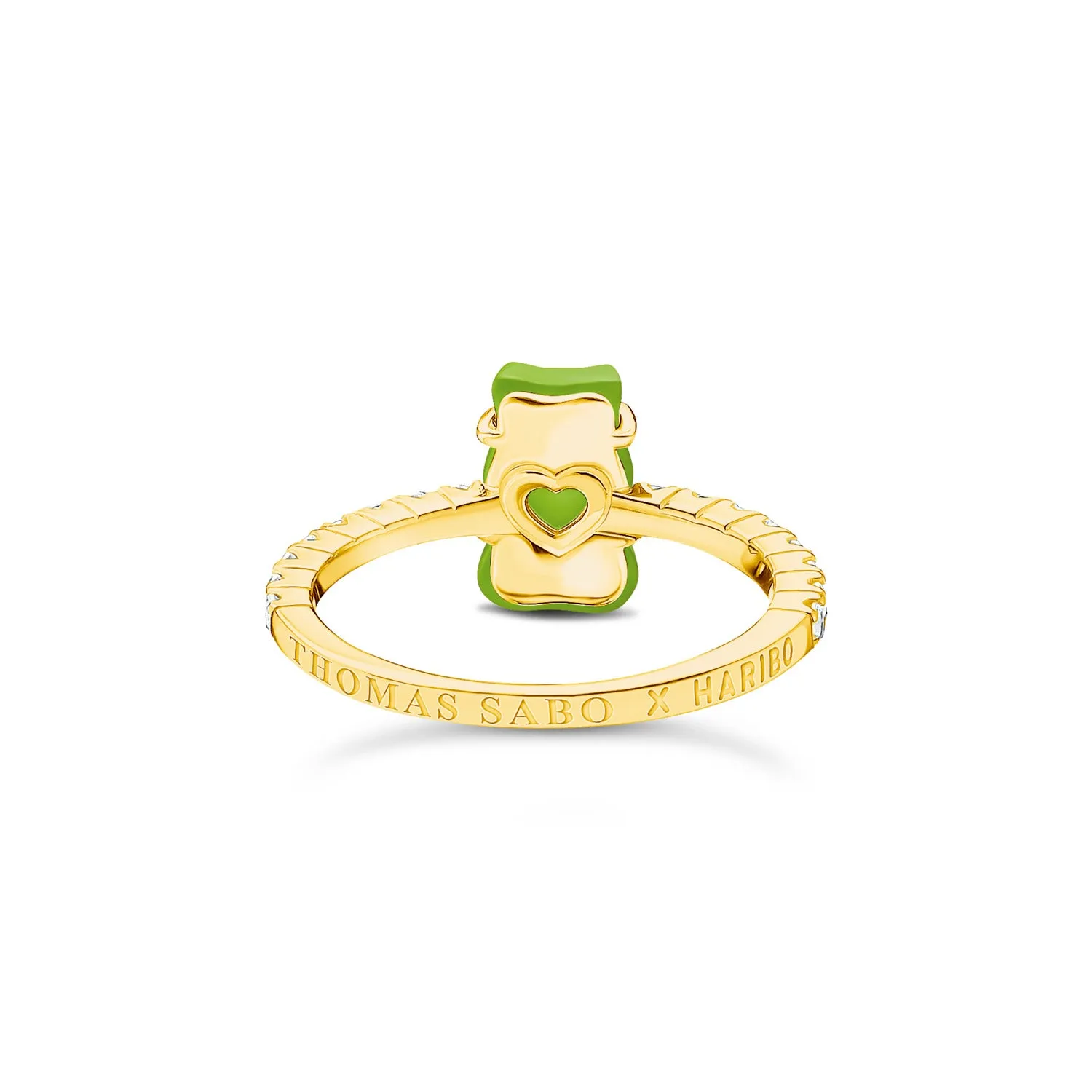 Thomas Sabo Silberschmuck Thomas Sabo Vergoldeter Sterling Silber Haribo Zirkonia Apfelgrün Bärenring