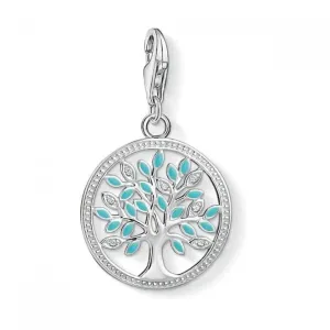 Thomas Sabo Silber Zirkonia Türkis Baum Anhänger 1469-041-17 Thomas Sabo Sammelbare Charms