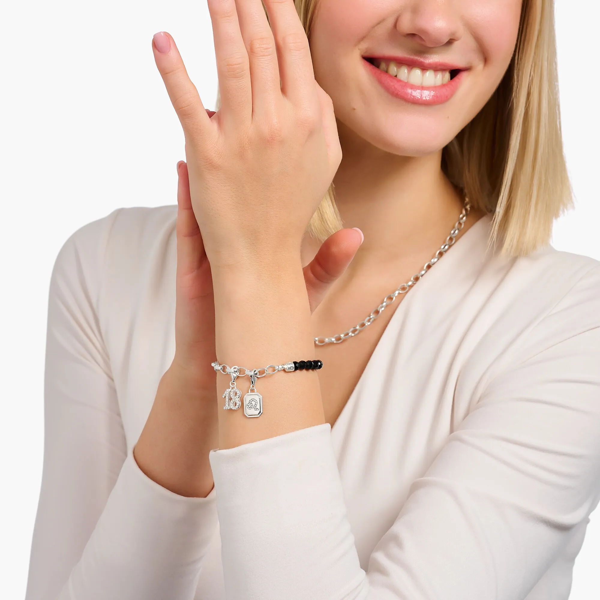 Thomas Sabo Damen Charms Schmuck Wassermann Sternzeichen Silber Charm Anhänger