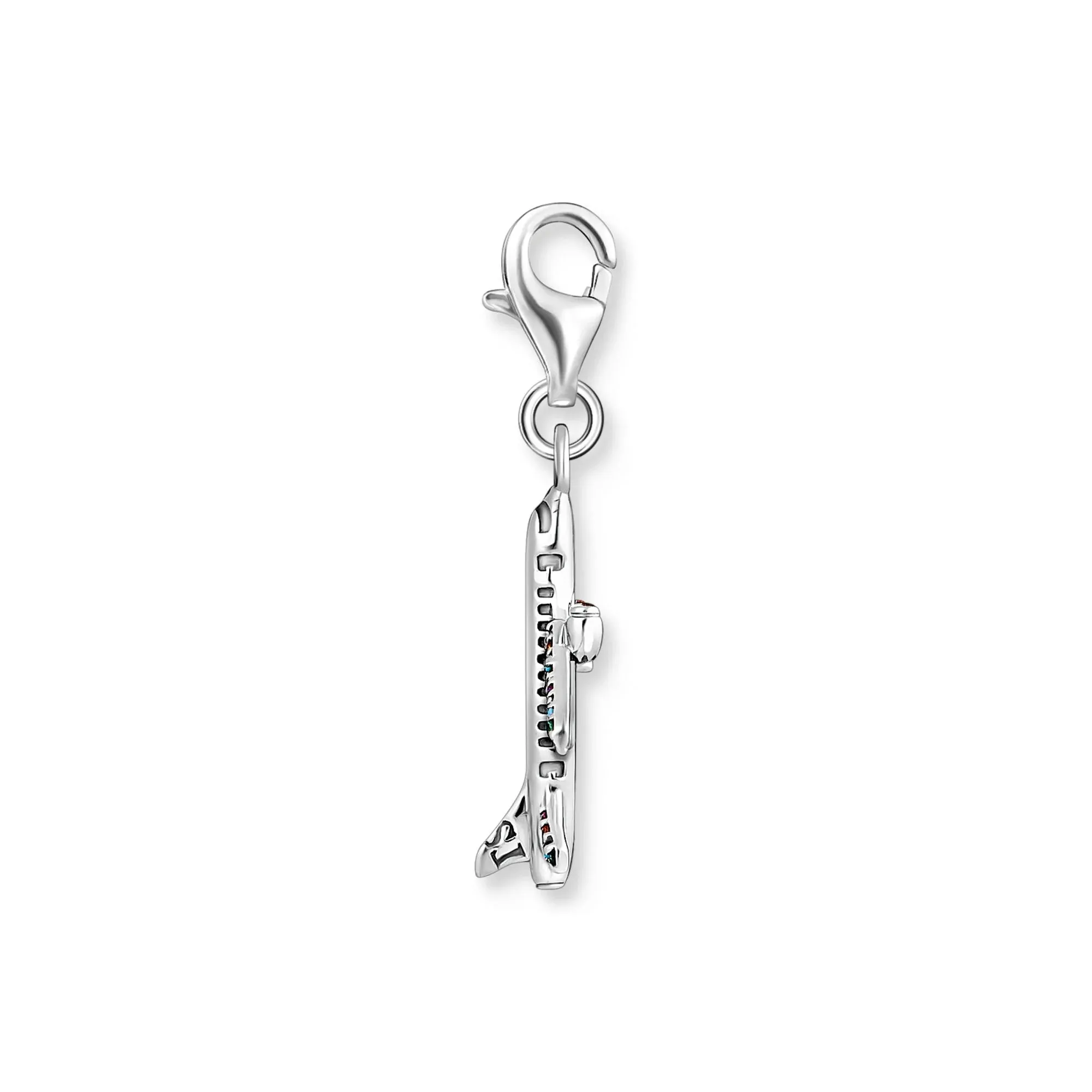 Thomas Sabo Damen Charms Schmuck Charm Anhänger Flugzeug Mehrfarbige Steine