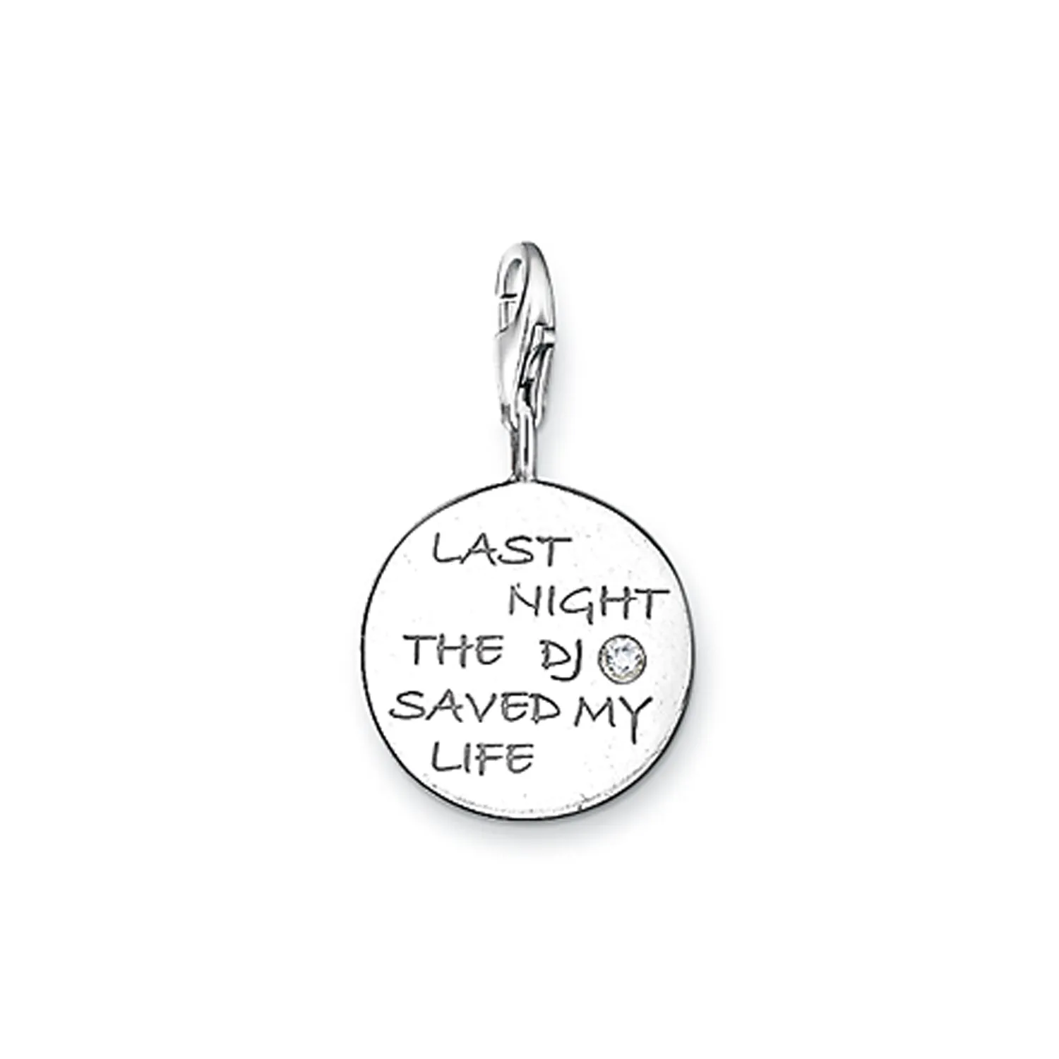 Thomas Sabo Damen Charms Schmuck Anhänger DJ Tag