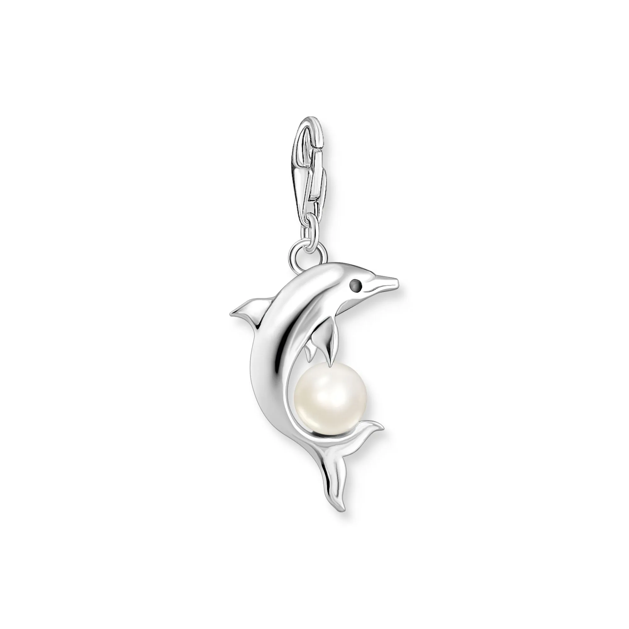 Thomas Sabo Damen Charms Schmuck Anhänger Delfin mit Perle Silber